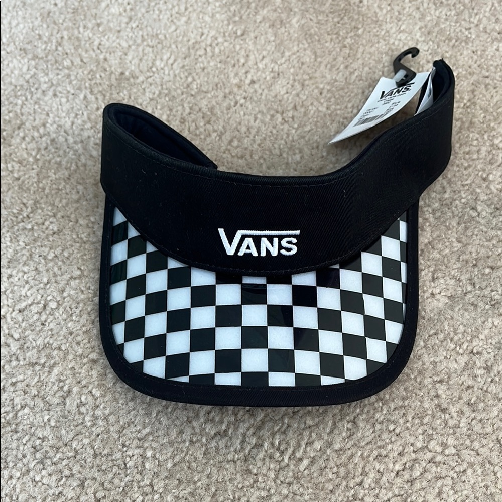 Vans Black and White Checkered Visor